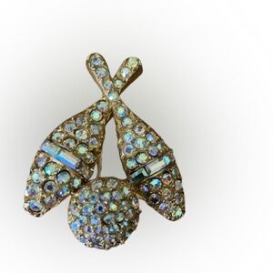 Vintage Rhinestone Bowling Brooch